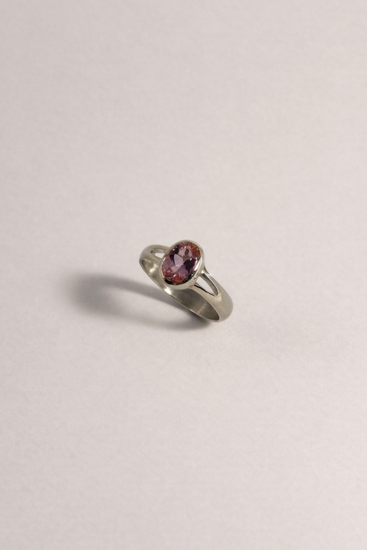 Oval Cut Ring - Pink Tourmaline