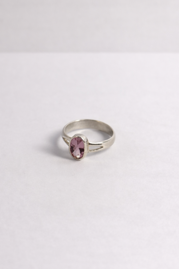 Oval Cut Ring - Pink Tourmaline