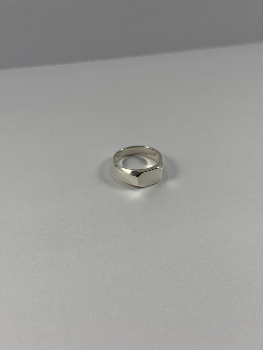Silver Plain Signet ring