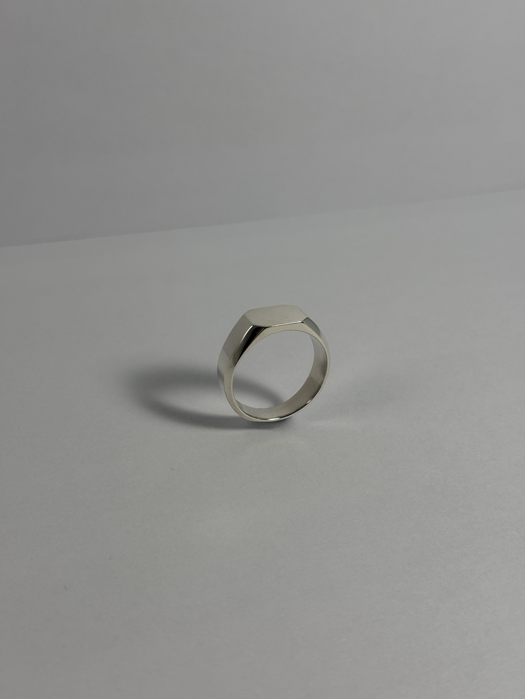 Silver Plain Signet ring