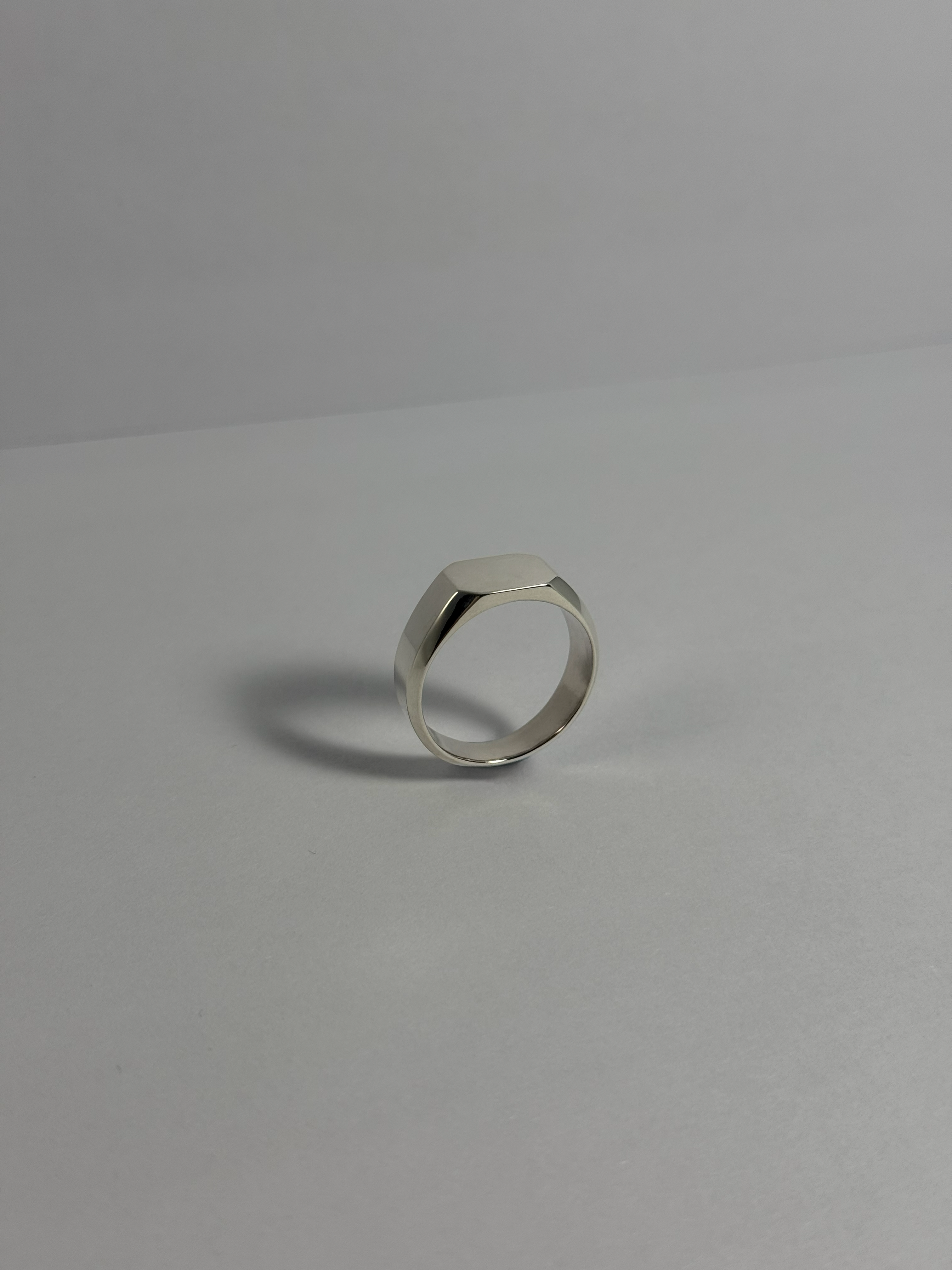 Silver Plain Signet ring