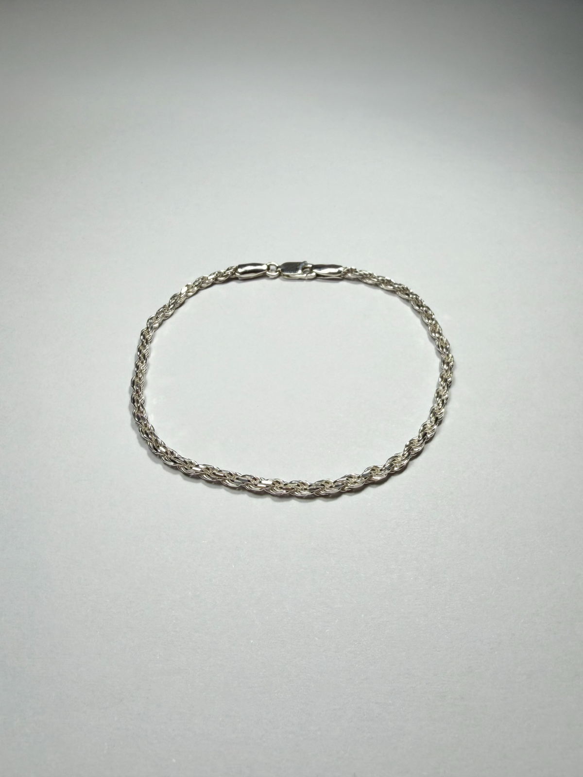 Silver Rope Link Bracelet