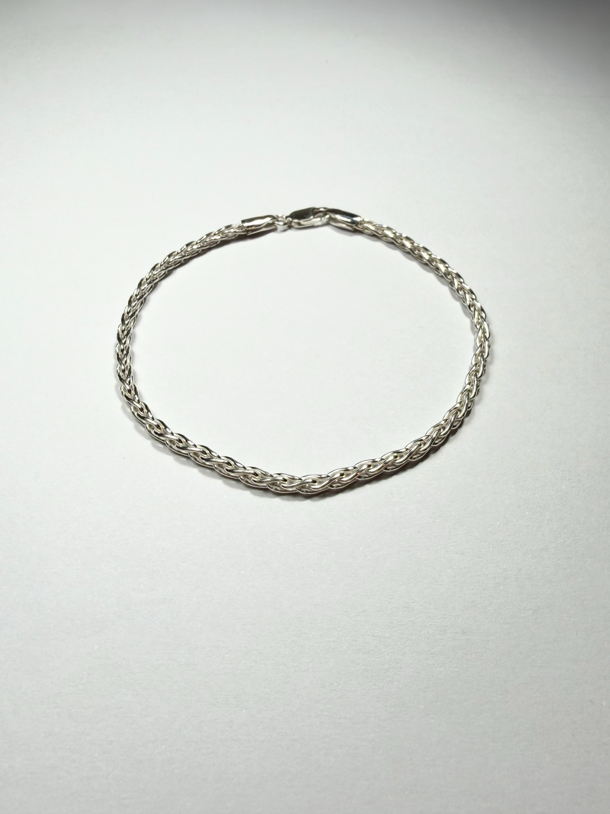 Silver Wheat Link Bracelet